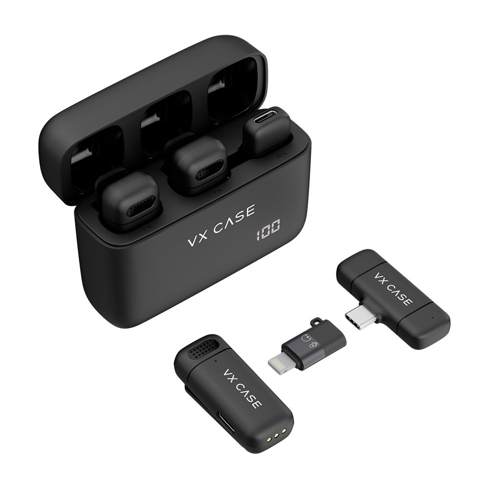 Microfone de Lapela Wireless Type-C Sublime c/ adaptador Lightning