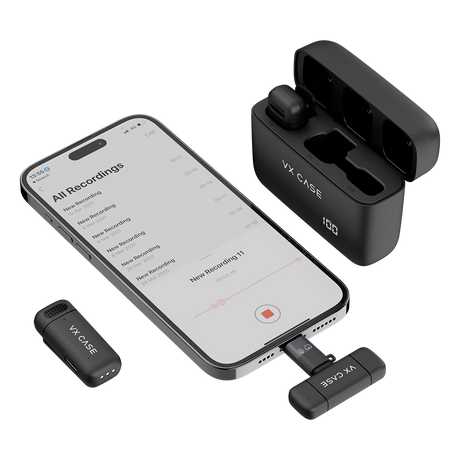 Microfone de Lapela Wireless Type-C Sublime c/ adaptador Lightning