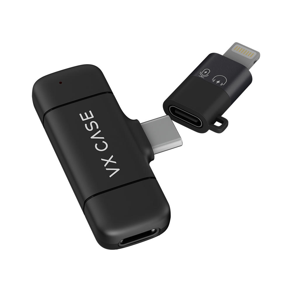 Microfone de Lapela Wireless Type-C Sublime c/ adaptador Lightning
