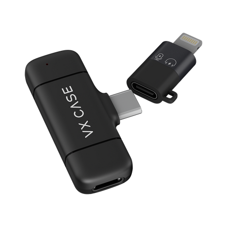 Microfone de Lapela Wireless Type-C Sublime c/ adaptador Lightning