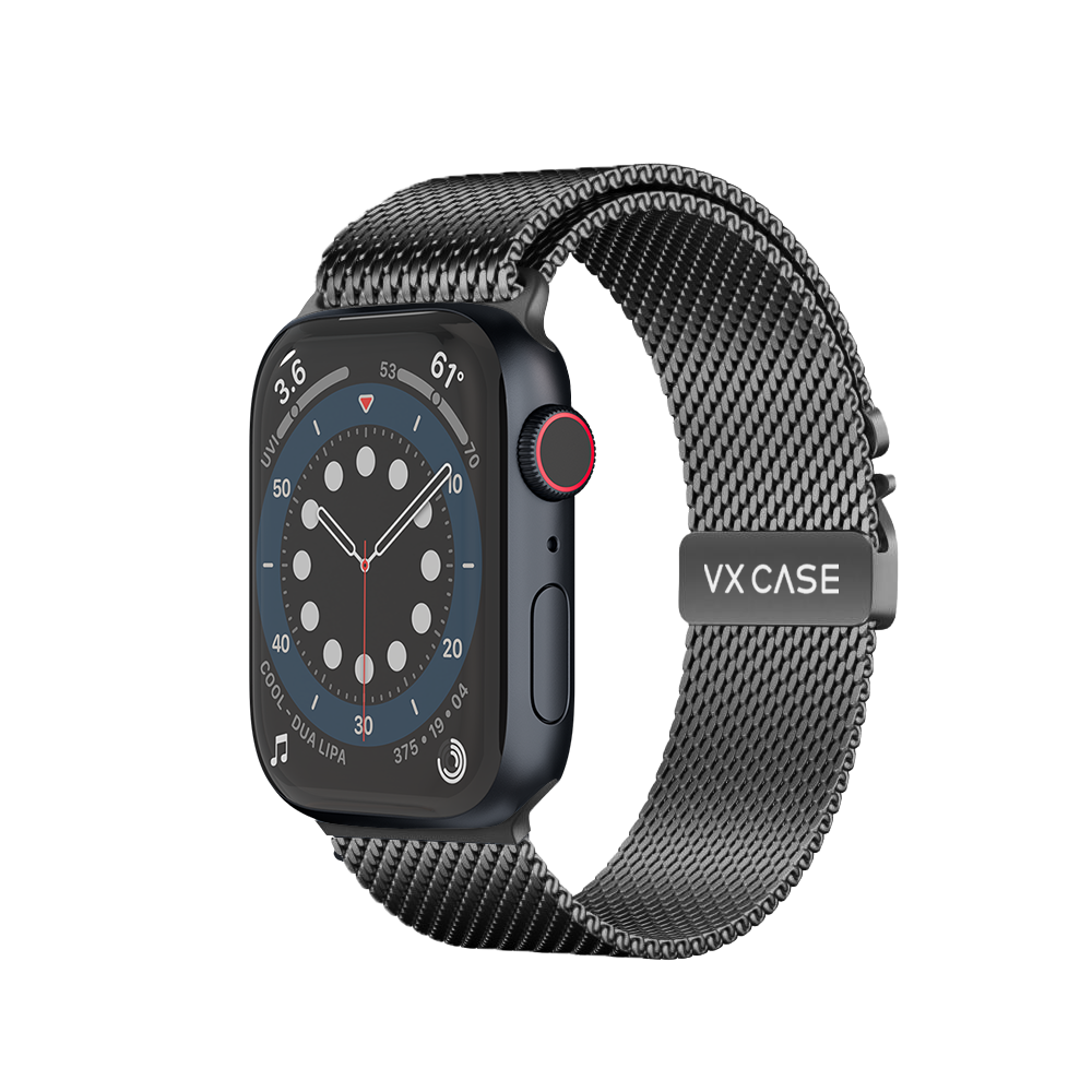 Pulseira de Metal Milanês para Apple Watch Chumbo