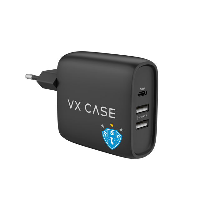 Carregador Turbo 32W com 2 USB e 1 Tipo-C Preto Fosco - Paysandu