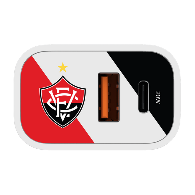 Carregador Turbo 1 USB 1 Tipo-C 20W Branco - EC Vitória