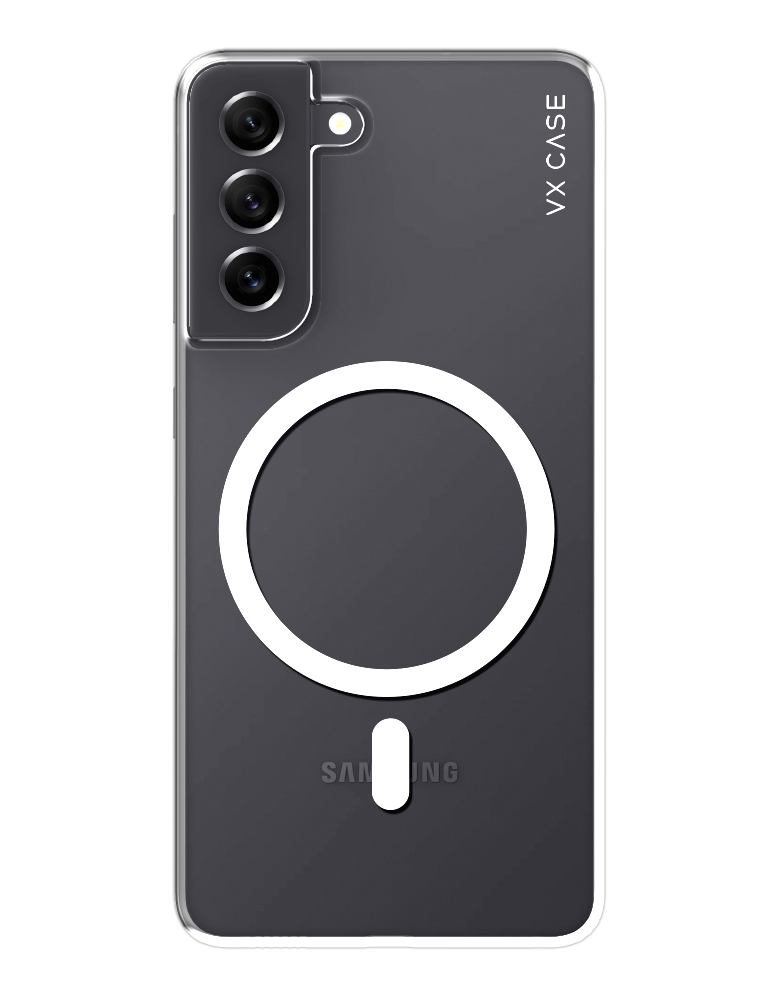Capa MagSafe para Galaxy S21 FE Transparente - Silicone Rígida