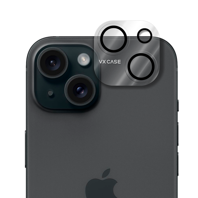 Película de câmera Premium transparente VX Case para iPhone 15 e 15 Plus