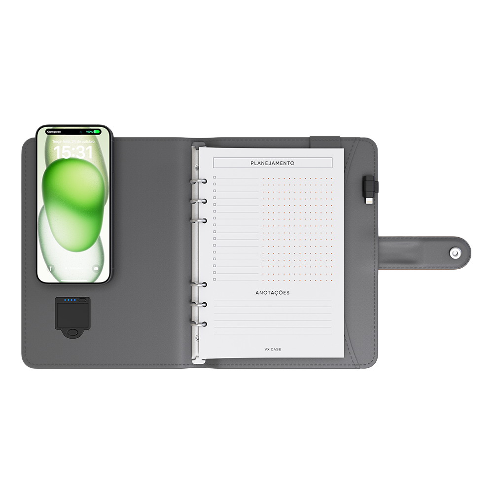Agenda Planner Charger VX Case - Com Indução