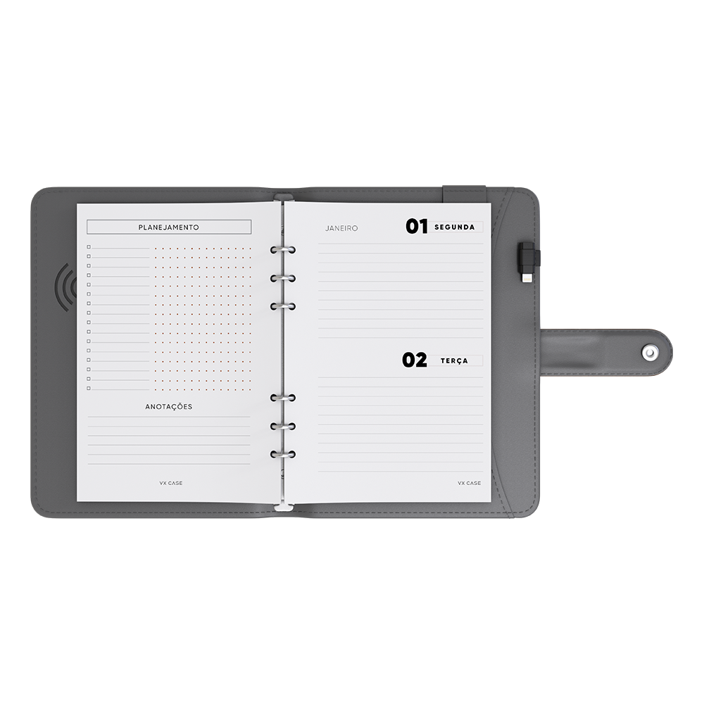Agenda Planner Charger VX Case - Com Indução