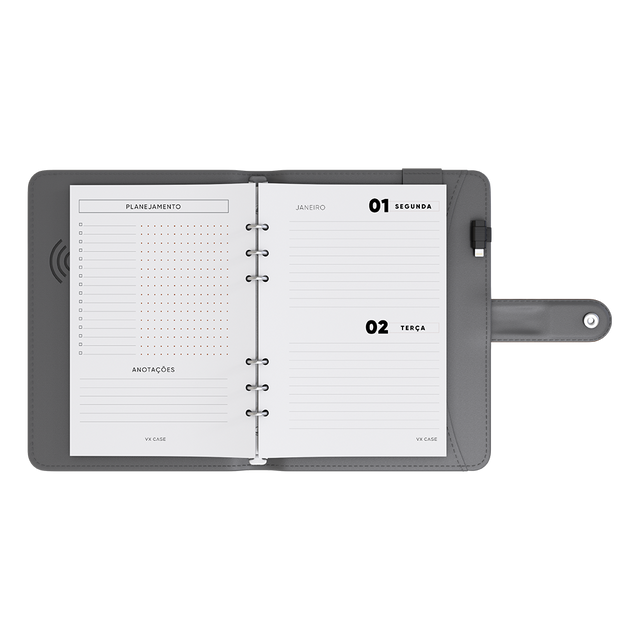Agenda Planner Charger VX Case - Com Indução