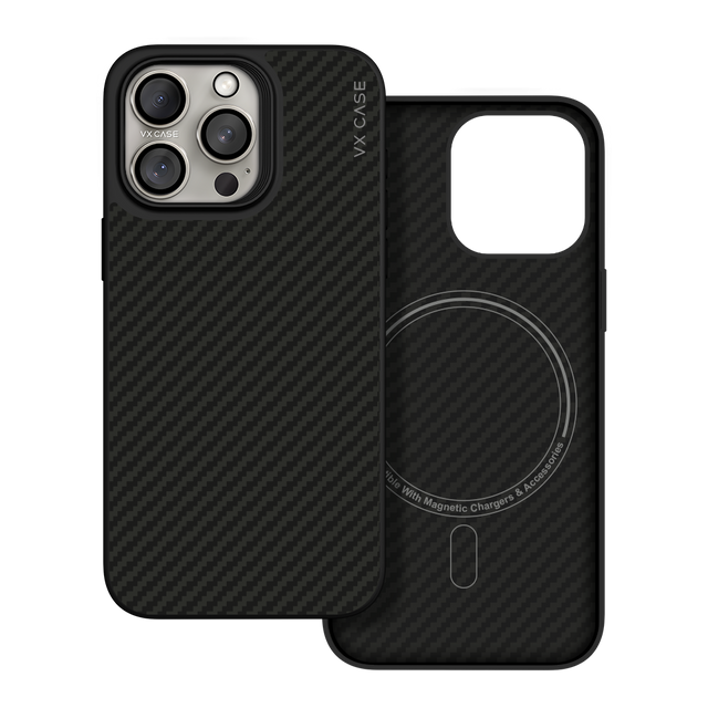 Capa Magsafe para iPhone 15 Pro Max Preta - Kevlar