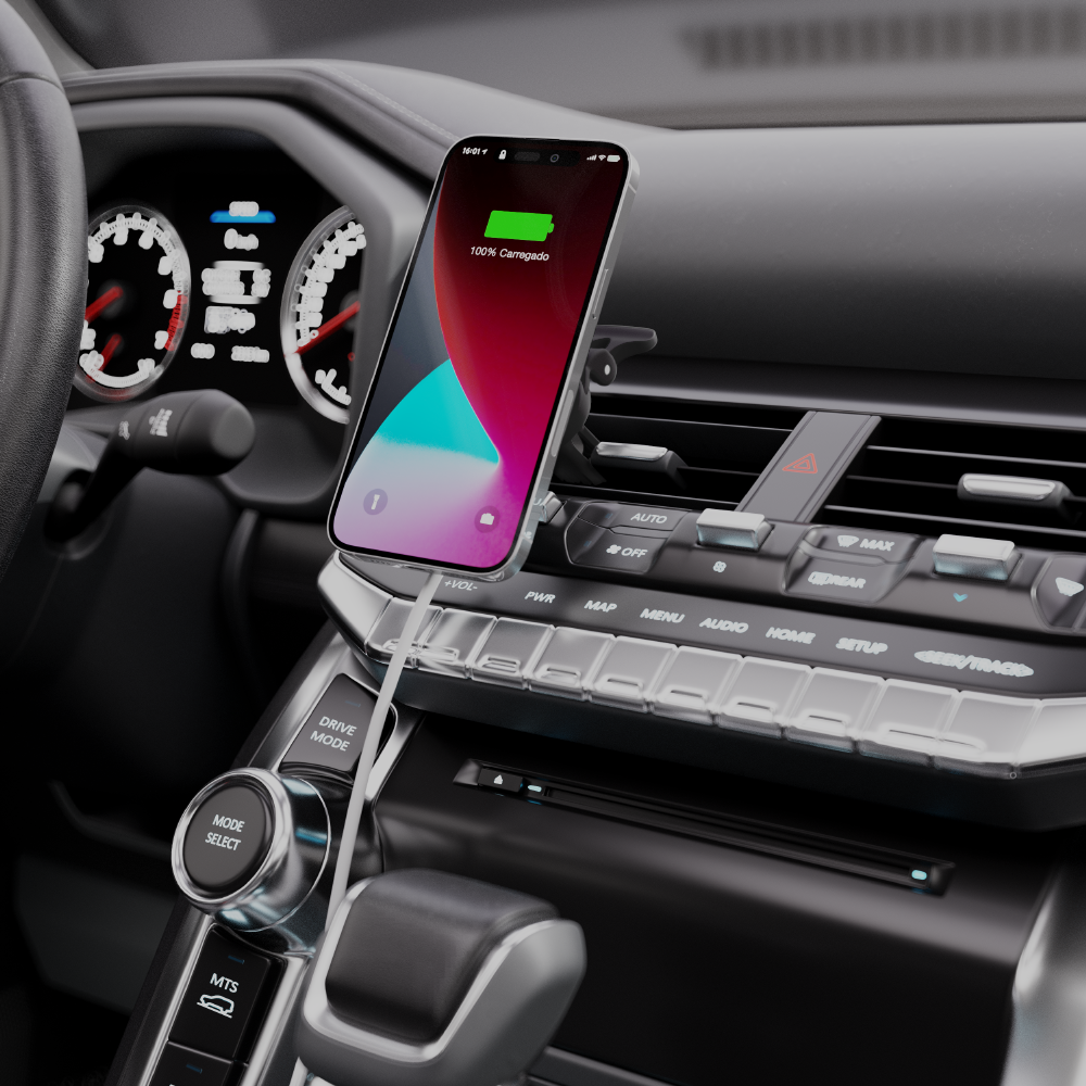 Carregador Veicular MagSafe Preto - Smart Holder Magnetic