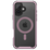 Capa Magsafe para iPhone 16 Plus - Transparente com Bordas Rosa Metálico - Shield Cover II Capa Magsafe para iPhone 16 Plus - Transparente com Bordas Rosa Metálico - Shield Cover II