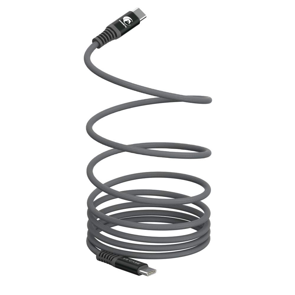 Cabo Magnetic Dragon VX Case 3M Tipo-C / Tipo-C - Chumbo