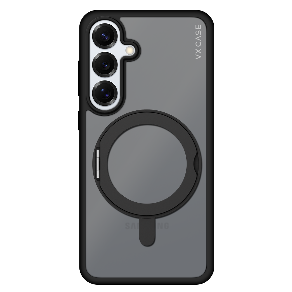 Capa com Suporte Aro Magsafe Galaxy S25 - Preta - KickStand