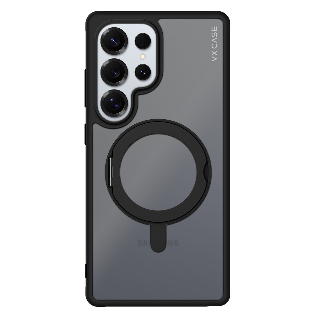 Capa com Suporte Aro Magsafe Galaxy S25 Ultra - Preta - KickStand