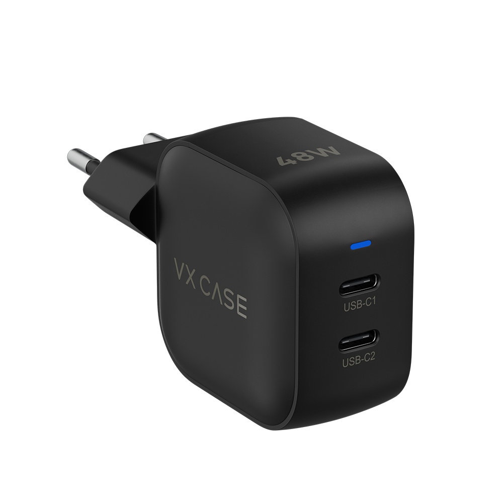 Adaptador de Carga Turbo 48W 2 Tipo-C Striker Preto - Remo