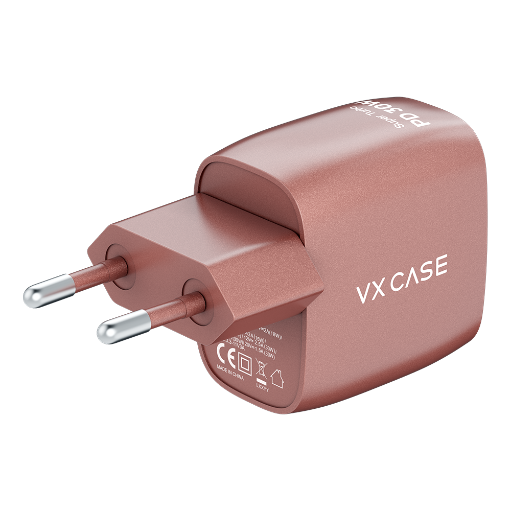 Carregador Turbo PD 30W com 2 portas USB e Type C - Mini Boost