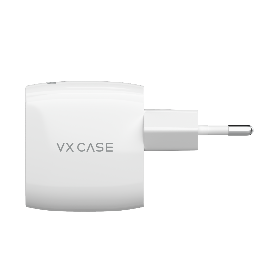 Carregador Turbo PD 30W com 2 portas USB e Type C - Mini Boost