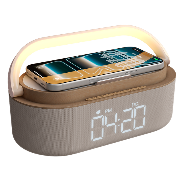 Clock Charger Pro 15W VX Case - Bege e Rosé Gold