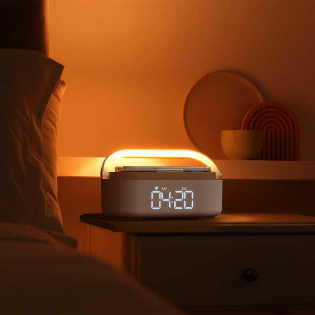 Clock Charger Pro 15W VX Case - Bege e Rosé Gold