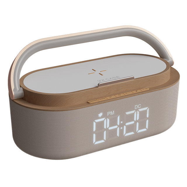 Clock Charger Pro 15W VX Case - Bege e Rosé Gold