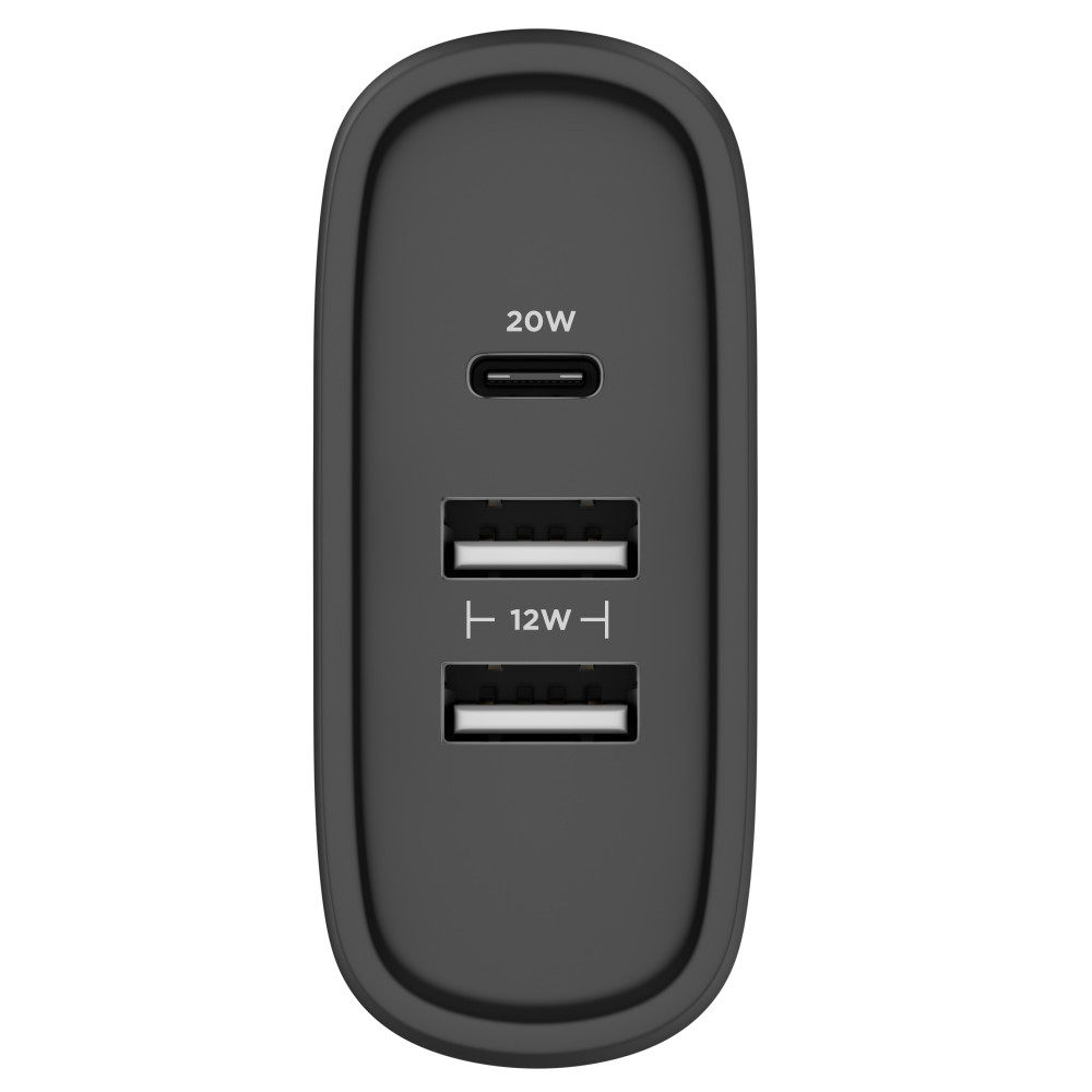 Adaptador de Carga Turbo 2 USB + 1 Tipo-C PD 32W