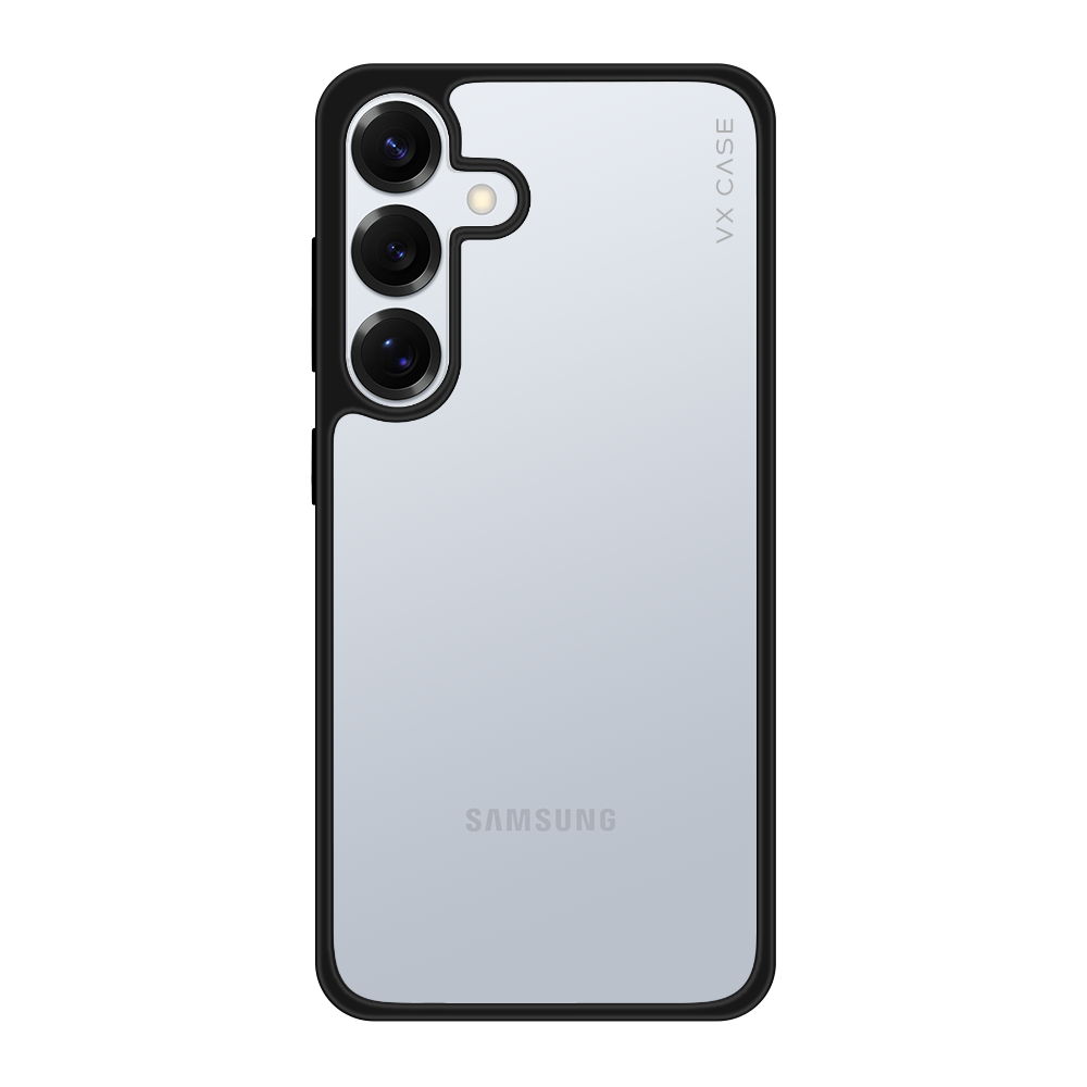 Capa para Galaxy S25 Plus - Transparente com Bordas Pretas - Jet Black