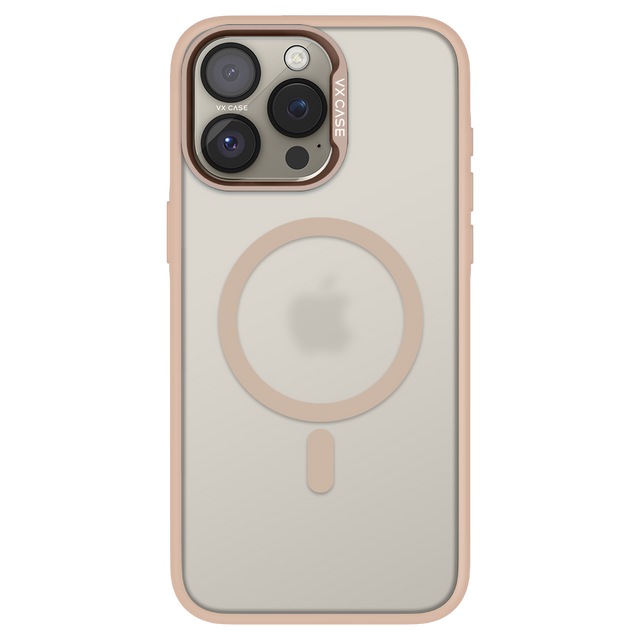 Capinha de Celular Titanium rose gold com MagSafe e fundo fosco VX Case para iPhone 16 Pro Max