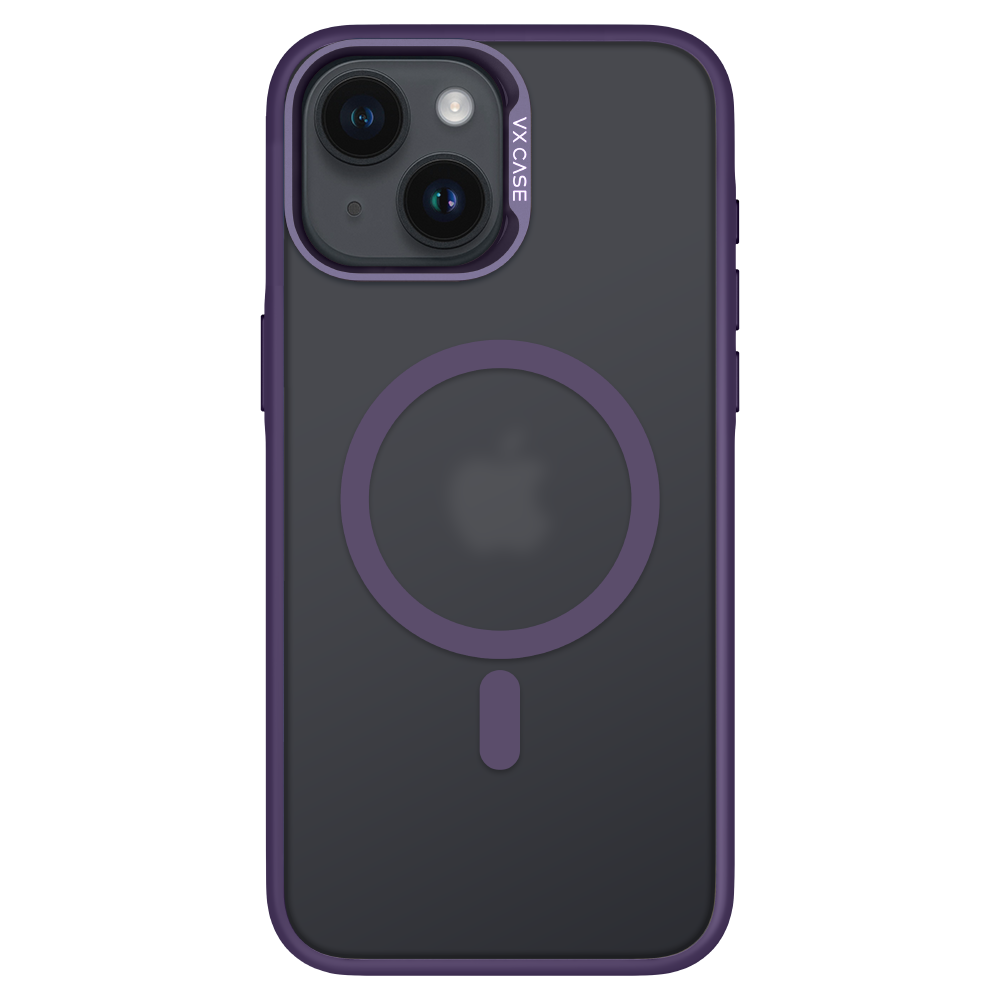 Capa Magsafe para iPhone 14 Deep Purple com Fundo Fosco - Titanium