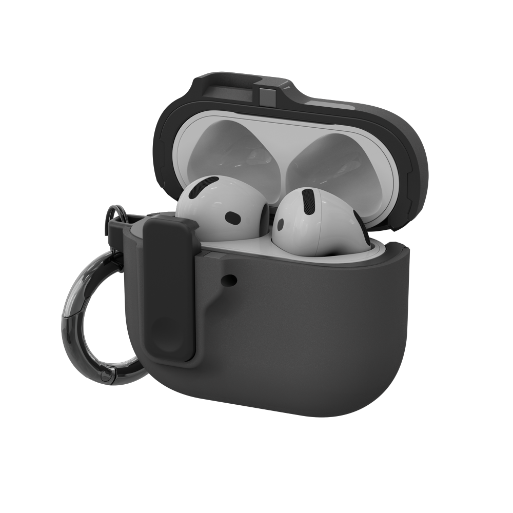 Case protetora para AirPods 4 / Pro 4 Preta - Alcântara