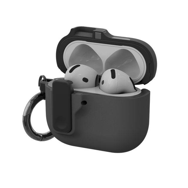 Case protetora para AirPods 4 / Pro 4 Preta - Alcântara
