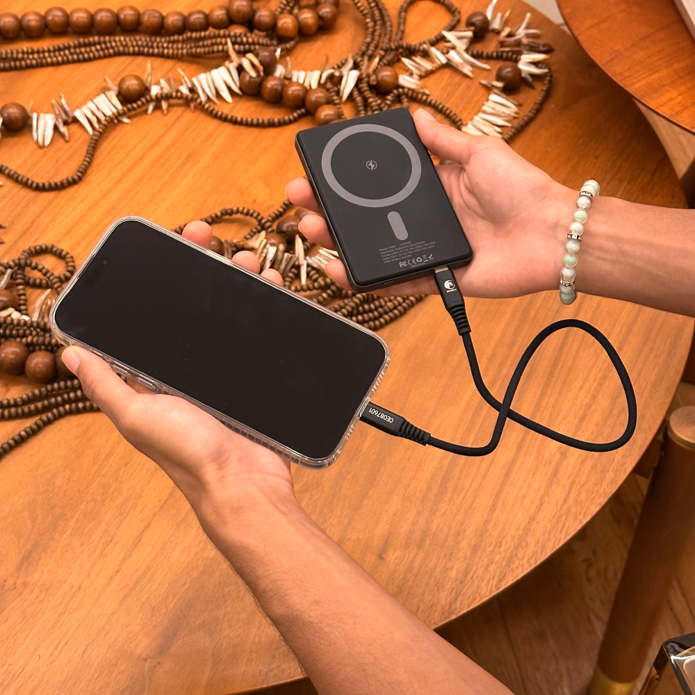 Mini Cabo Dragon USB-C/Lightning 30cm - Preto - VX Case