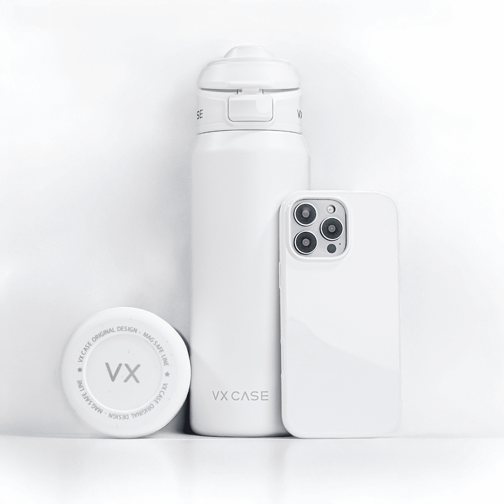 Kit Mag Exclusive: Garrafa Térmica + Capa + Base em Silicone