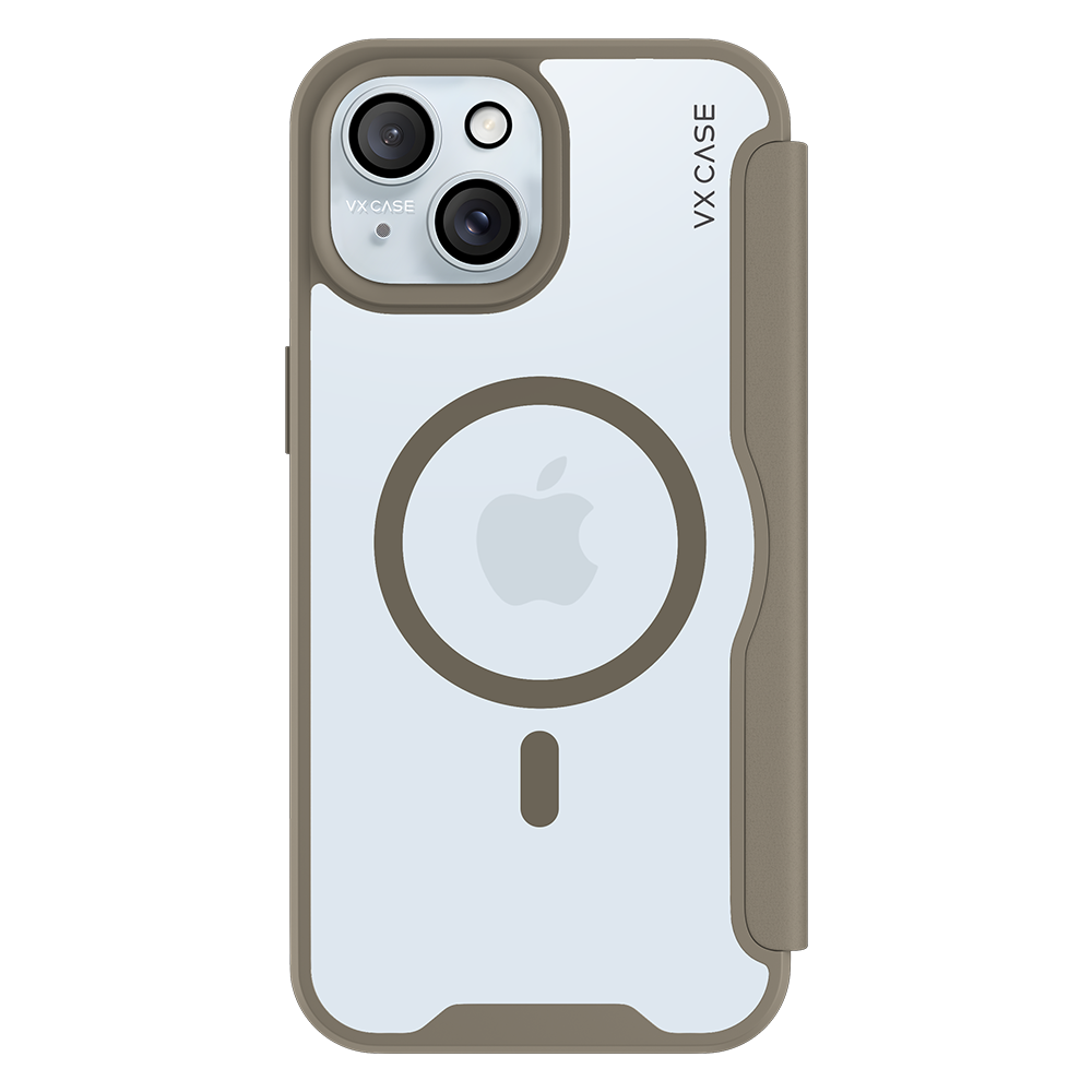 Capa Carteira MagSafe para iPhone 15 Plus Bege - Limited
