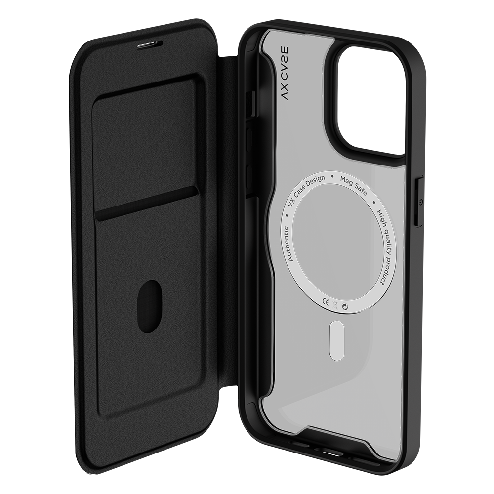 Capa Carteira MagSafe iPhone 15 Pro Max Preta - Limited