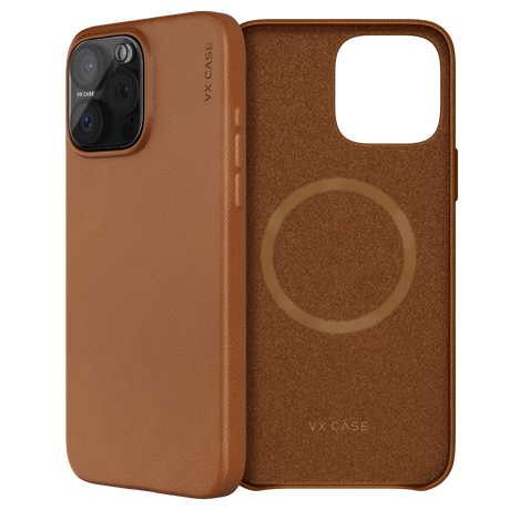 Capa Magsafe iPhone 16 Pro Max Couro Marrom