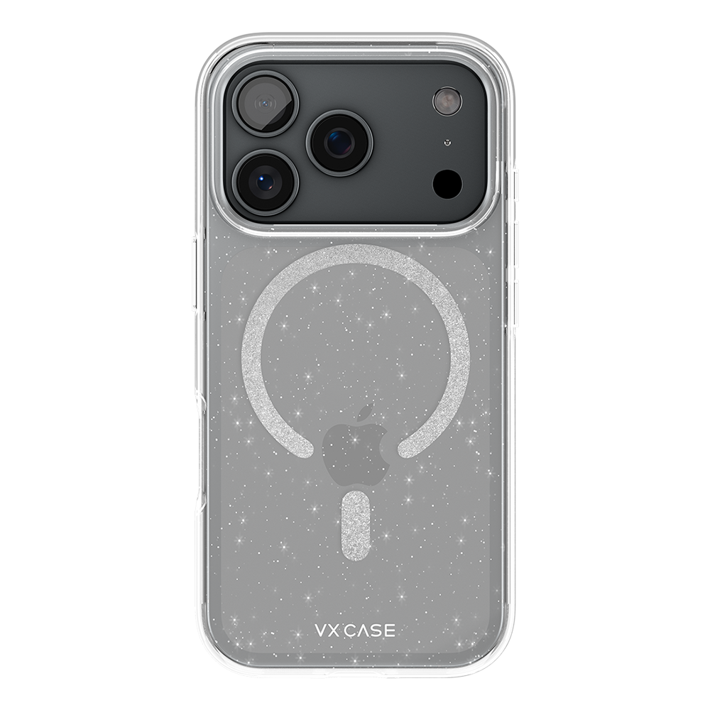 Capa MagSafe iPhone 17 Pro Transparente - Glitter
