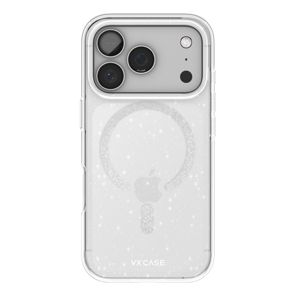 Capa MagSafe iPhone 17 Pro Transparente - Glitter