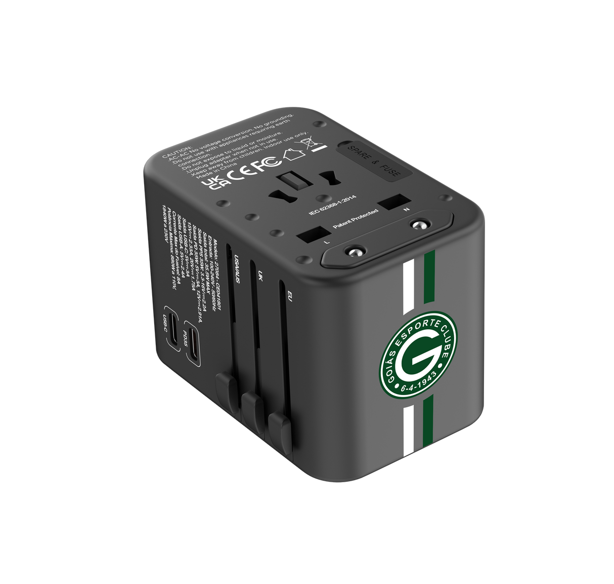 Adaptador Universal de Tomadas 3 USB e 2 Type-C - Goiás