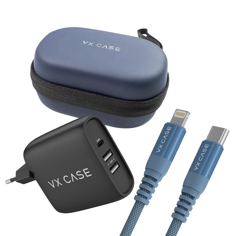 Kit Power Up: Carregador Turbo 32W + Cabo + Bag