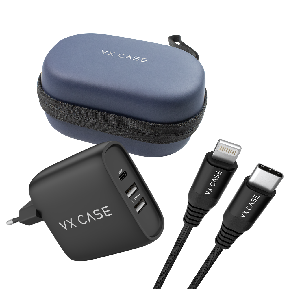 Kit Power Up: Carregador Turbo 32W + Cabo + Bag