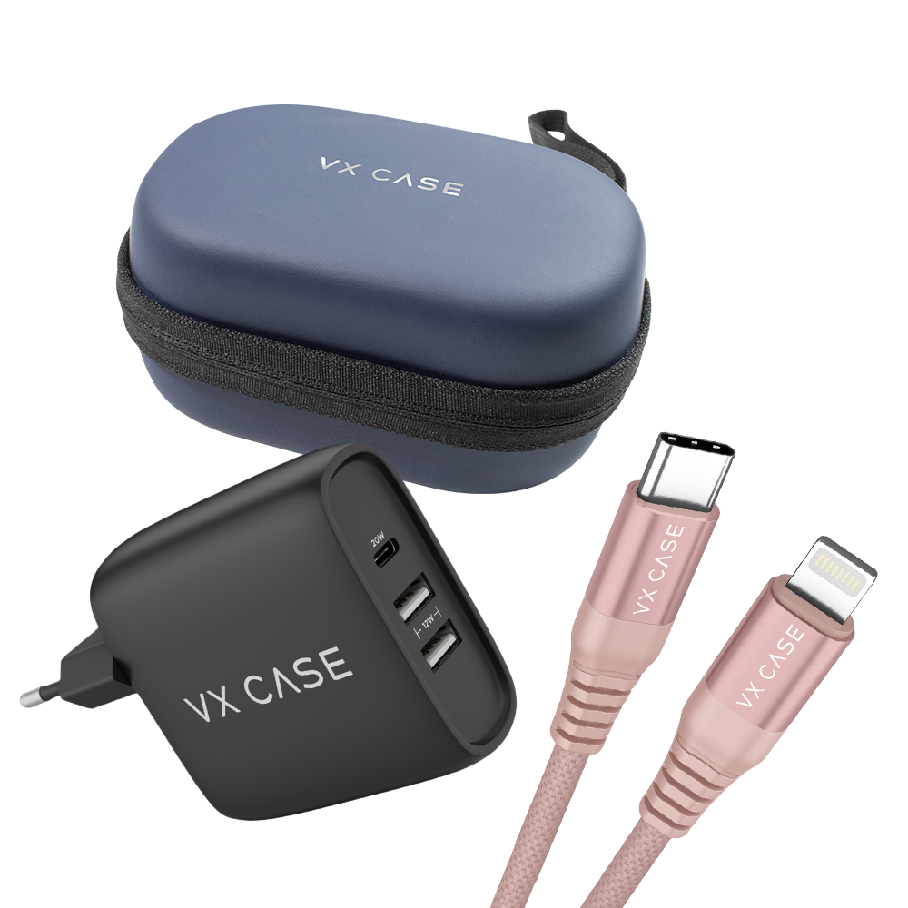 Kit Power Up: Carregador Turbo 32W + Cabo + Bag