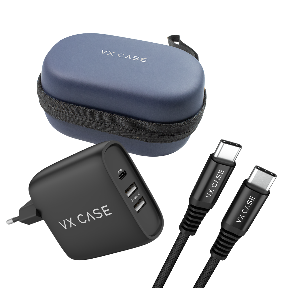 Kit Power Up: Carregador Turbo 32W + Cabo + Bag