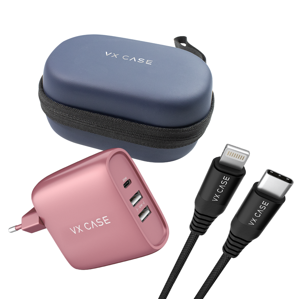 Kit Power Up: Carregador Turbo 32W + Cabo + Bag