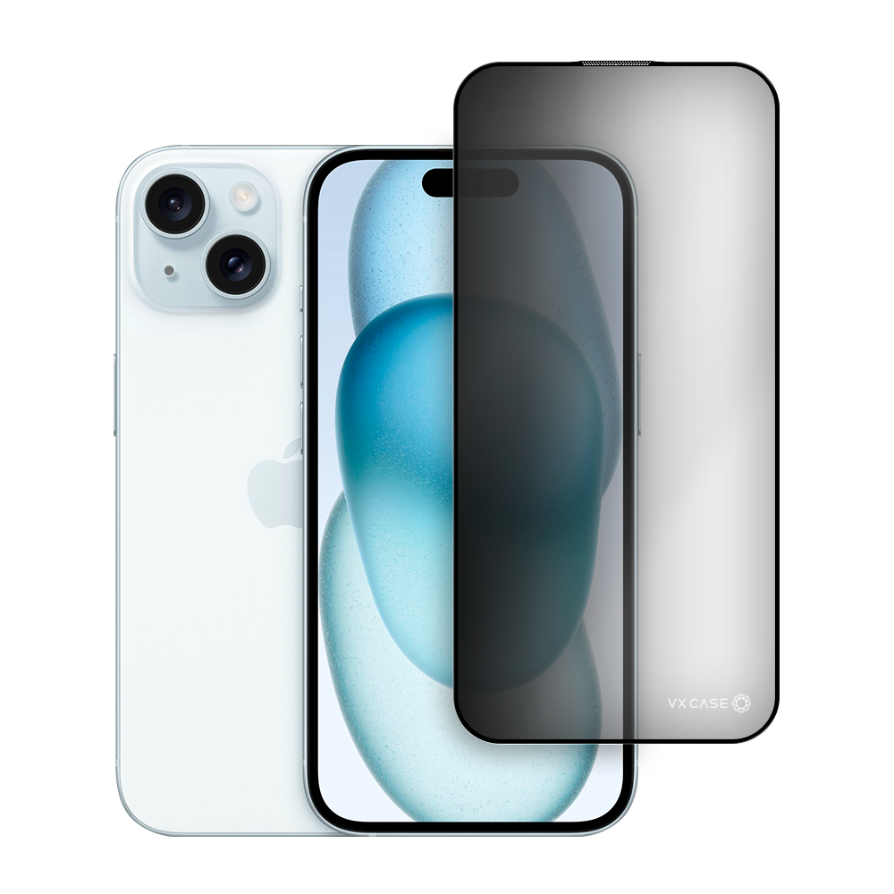 Película Safira Anti Impacto iPhone 15 - Privacidade