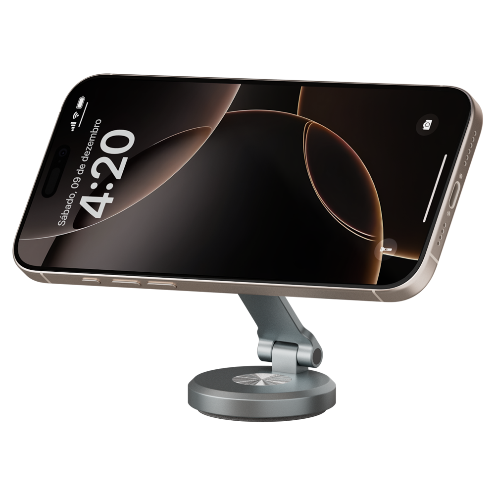 Suporte Veicular MagSafe Cinza - Mag Car Holder 360