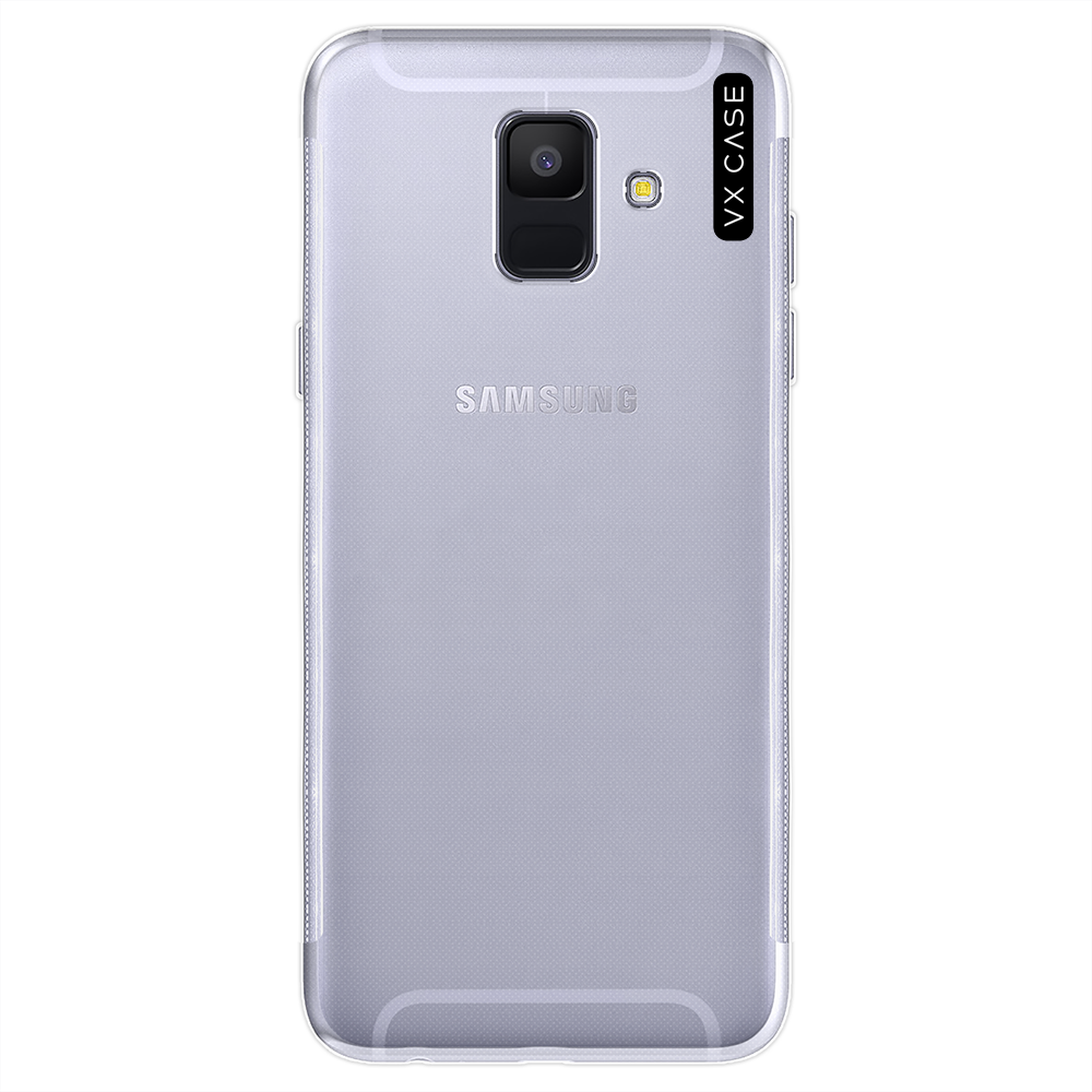 Capa para Galaxy A6 (2018) de Silicone Rígida Transparente