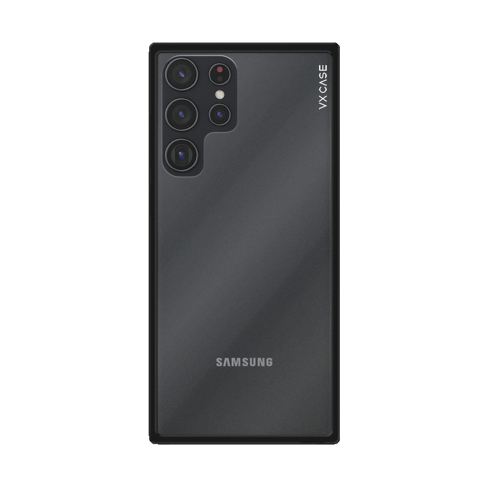 Capa Galaxy S22 Ultra Preta - Silicone Rígido com Bordas Metálicas