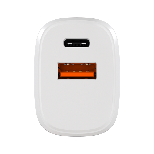 Adaptador de Carga com 1 porta USB 1 Type-C PD Revo 16 - Branco - VX Case