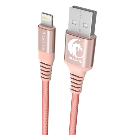 Cabo para iPhone/iPad USB Lightning MFI Dragon 1,20m VX Case Rosê
