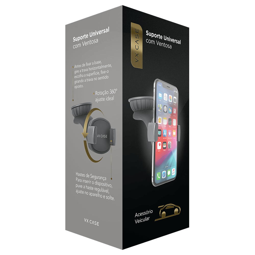 Suporte Veicular de Ventosa para Celular VX Case - VX Case